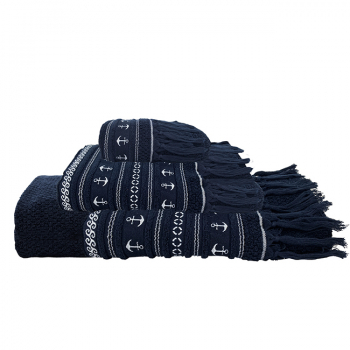 Handtuchset, blau, 3 Stück