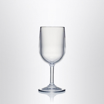 Glasklar Weißweinglas
