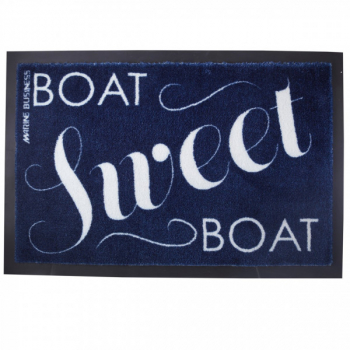 Fußmatte  -Boat sweet boat - blau