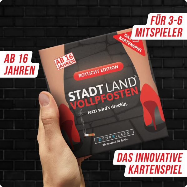 STADT LAND VOLLPFOSTEN® - Das Kartenspiel – ROTLICHT EDITION